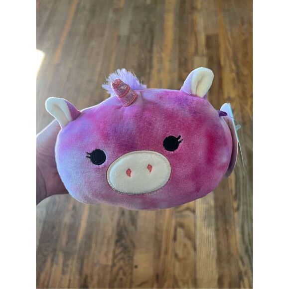Squishmallows Stackable Lola Tie Dye Unicorn 4” Plush - Picture 1 of 7